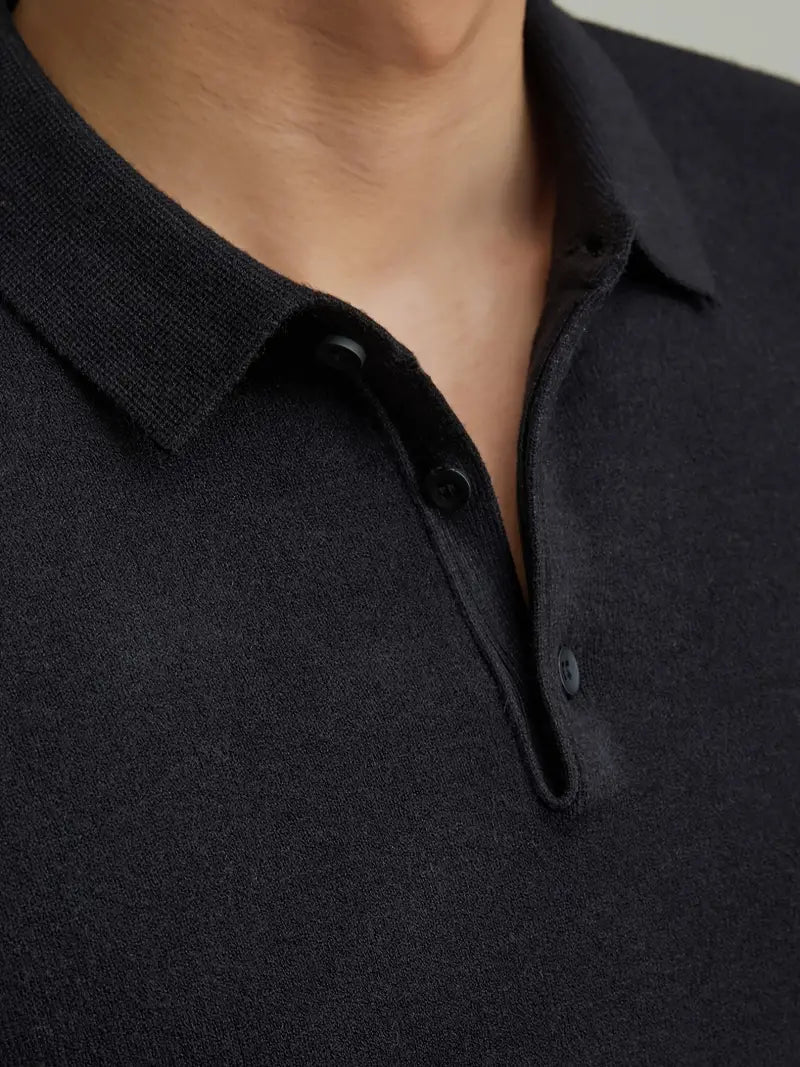 Męski Sweter Polo z Wełny - Klasyczny Styl i Ciepło 7