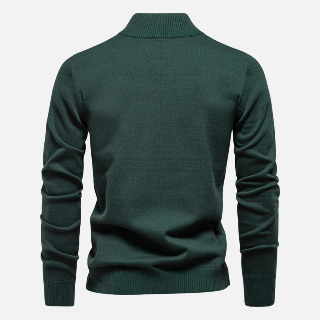 Męski Sweter z Kwartowym Zamkiem - Stylowy i Komfortowy 2