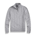 Męski Sweter z Pół-Zipem w Stylu Old Money 0