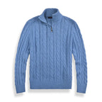 Męski Sweter z Pół-Zipem w Stylu Old Money 4