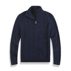 Męski Sweter z Pół-Zipem w Stylu Old Money 6