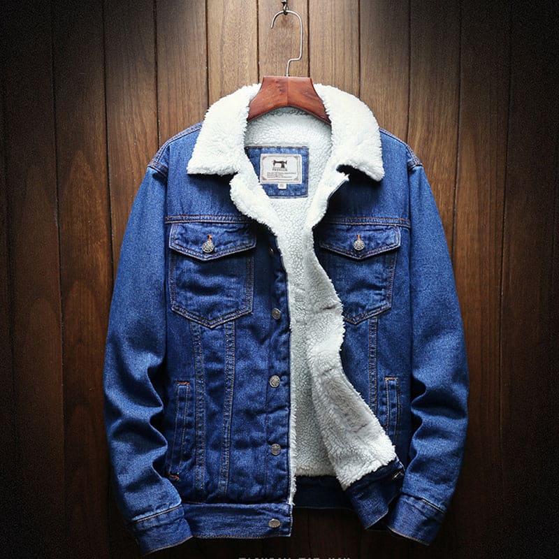 Modern denim jacket for men made of high-quality denim
