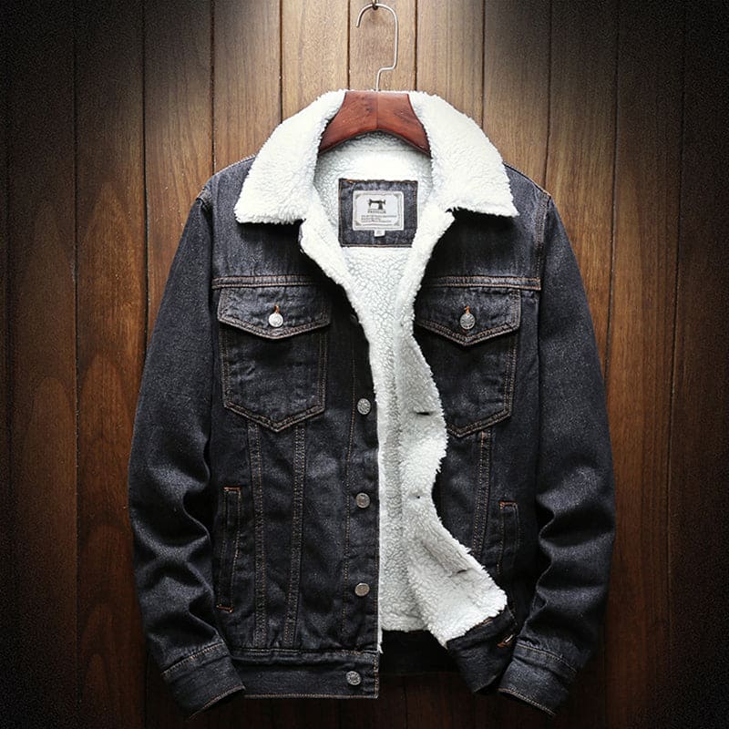 Modern denim jacket for men made of high-quality denim