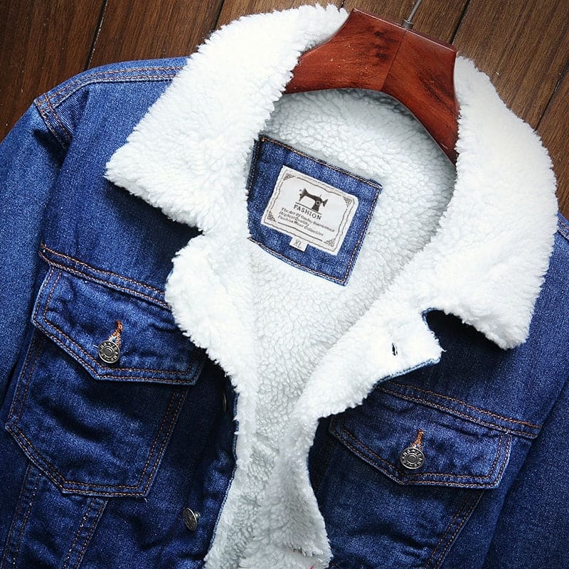 Modern denim jacket for men made of high-quality denim