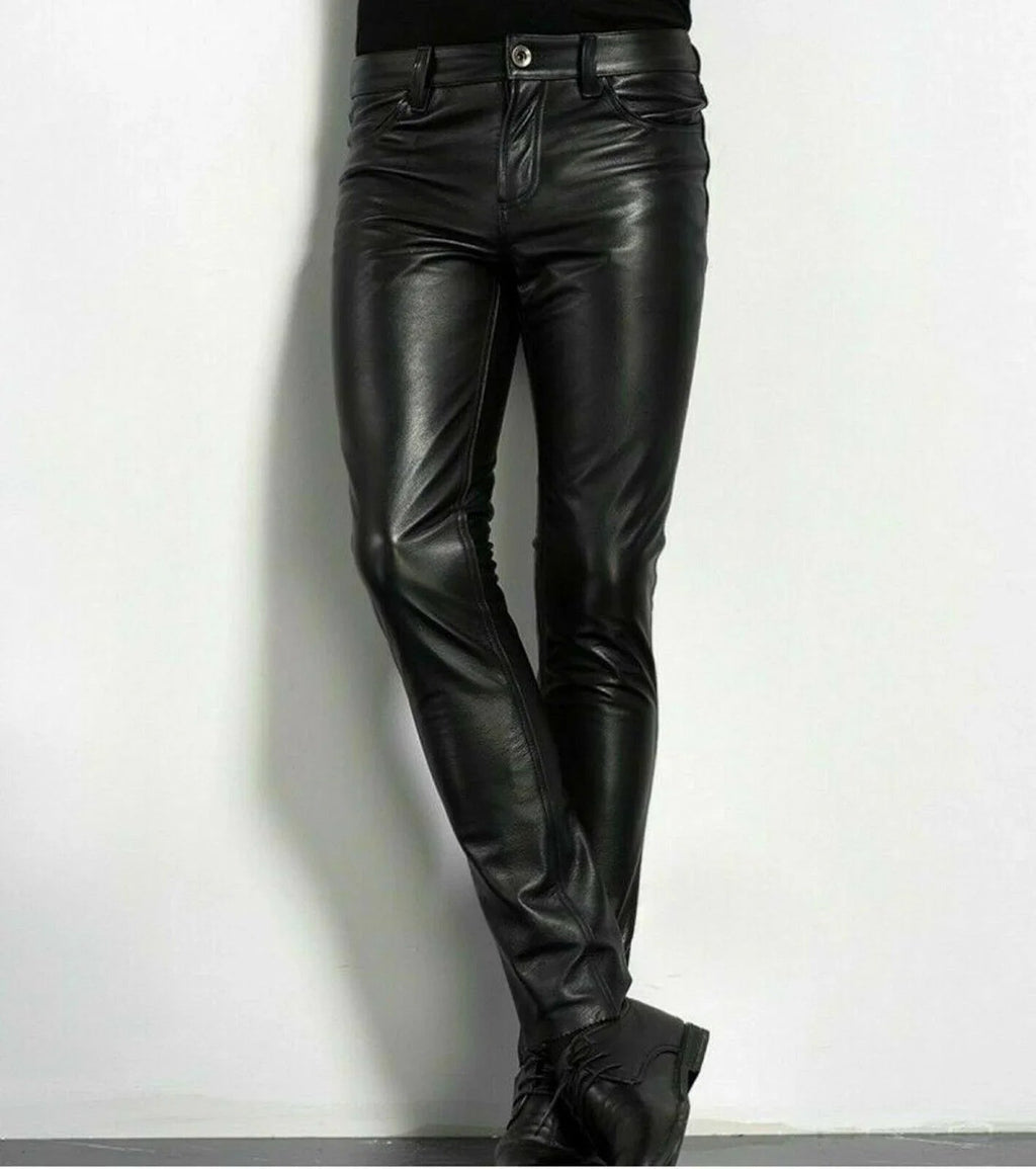 Fashionable Men's PU Leather Skirt Pants