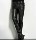 Fashionable Men's PU Leather Skirt Pants