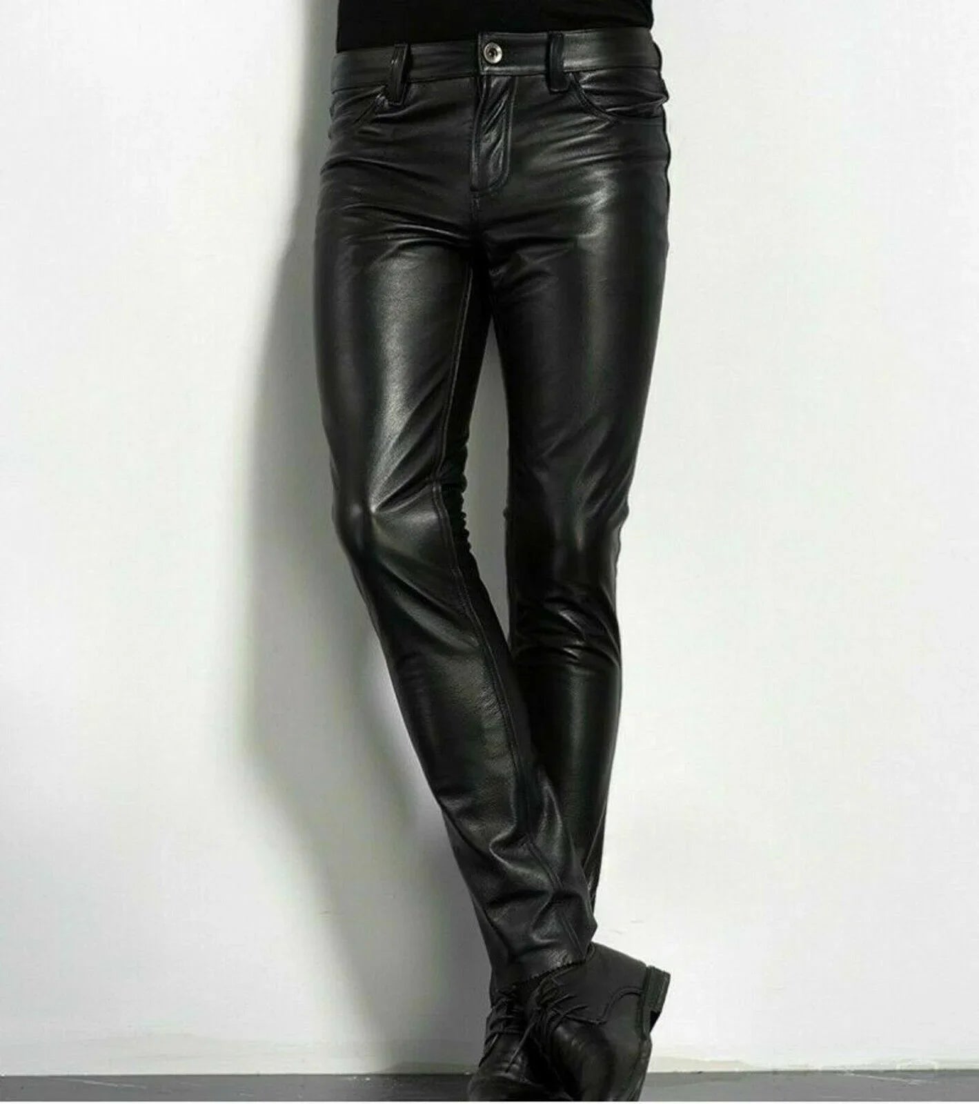 Fashionable Men's PU Leather Skirt Pants