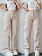 Stylische Damen Cargohose mit Taschen und Bequemer Passform
