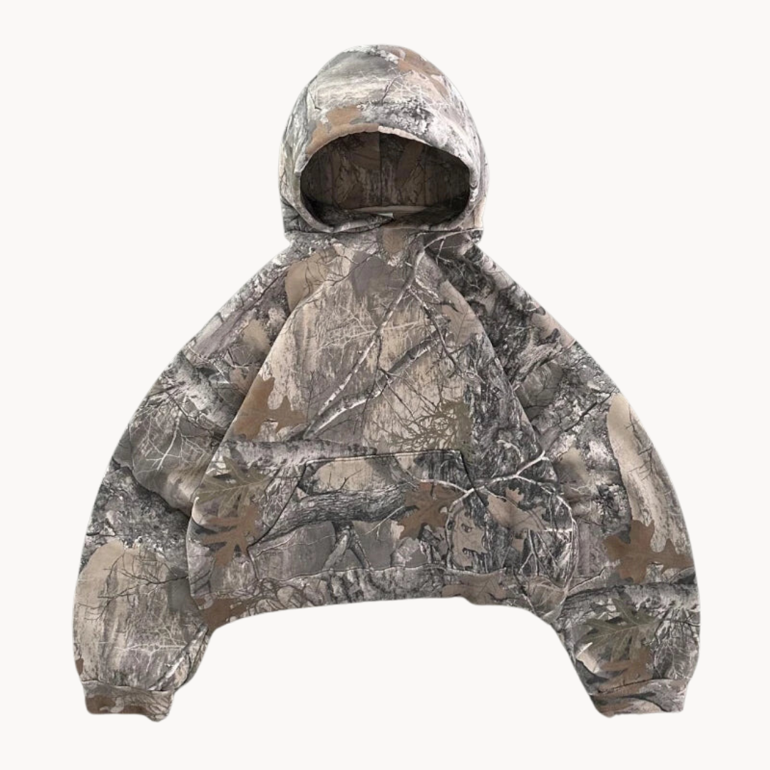 Unisex Hoodie mit Übergröße und Tarnmuster 0