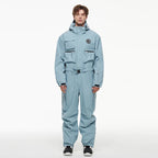Waterproof ski suit for adults with insulating warmth and breathable material