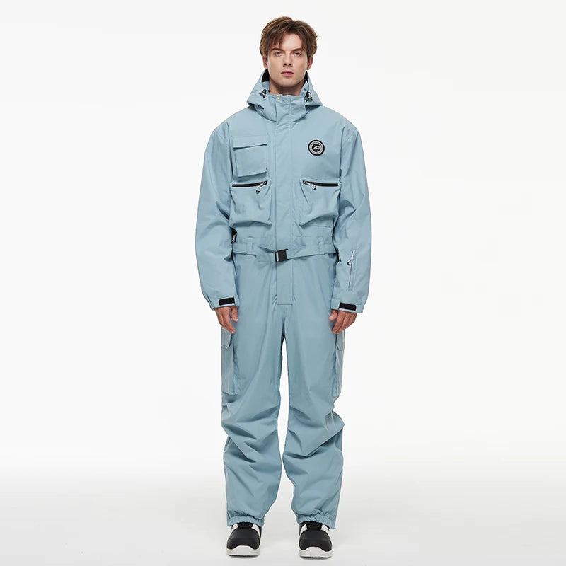 Waterproof ski suit for adults with insulating warmth and breathable material