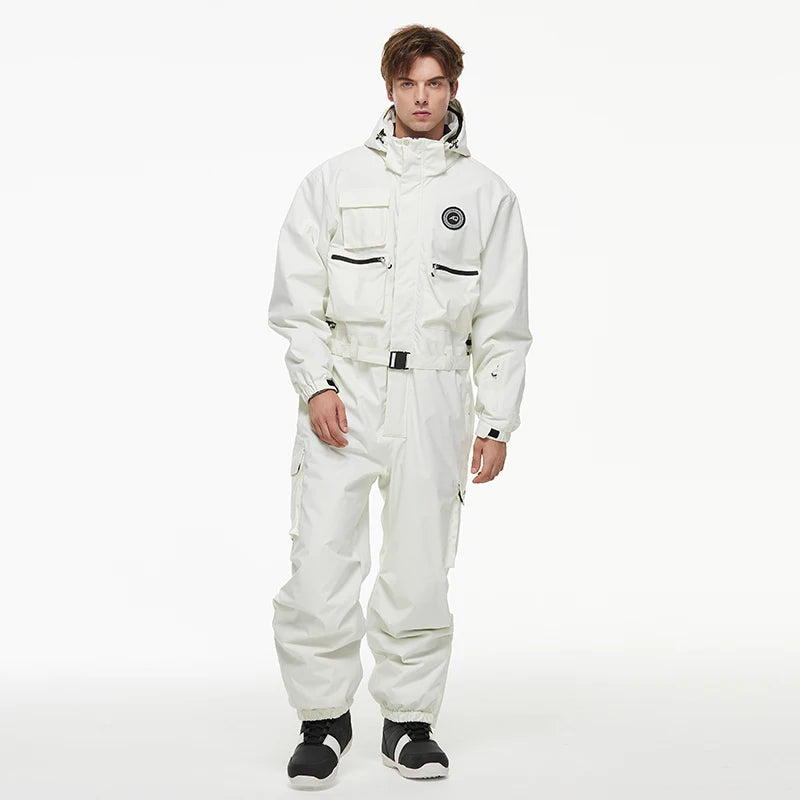 Waterproof ski suit for adults with insulating warmth and breathable material