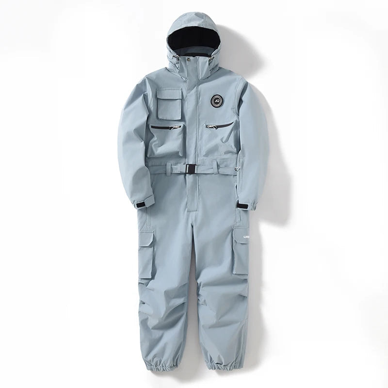 Waterproof ski suit for adults with insulating warmth and breathable material